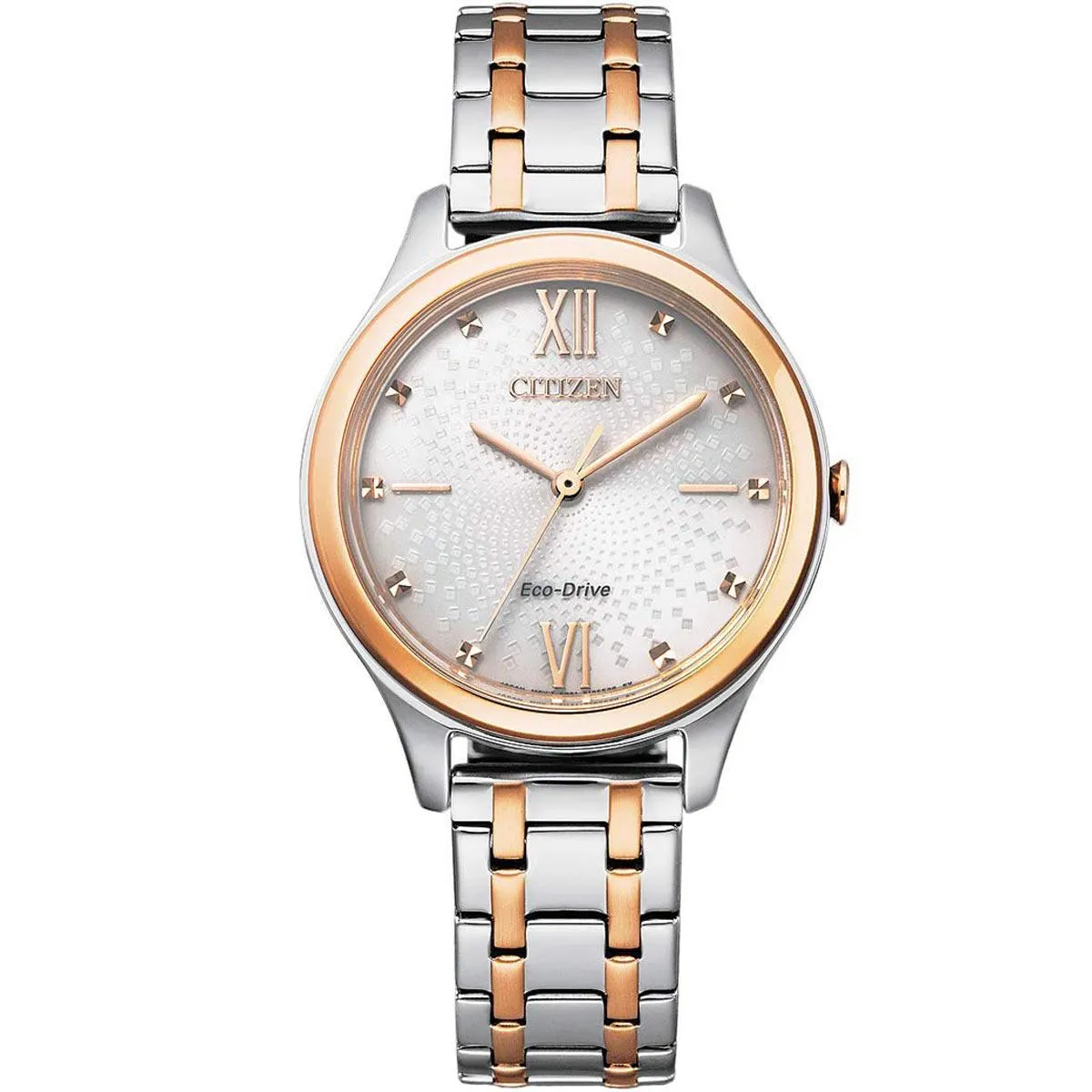 Citizen Women's Watch - White Dial Two Tone Stainless Steel Bracelet | EM0506-77A