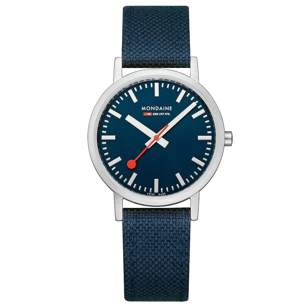Classic, Brushed Steel, 36 mm, Ocean Blue Watch