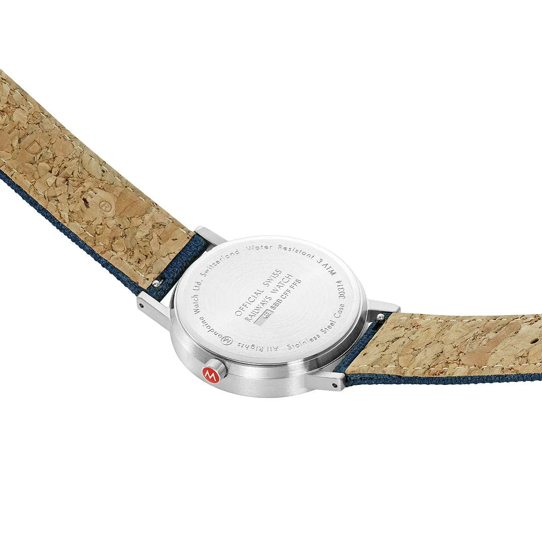 Classic, Brushed Steel, 36 mm, Ocean Blue Watch
