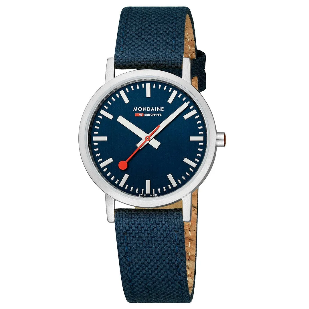 Classic, Brushed Steel, 36 mm, Ocean Blue Watch