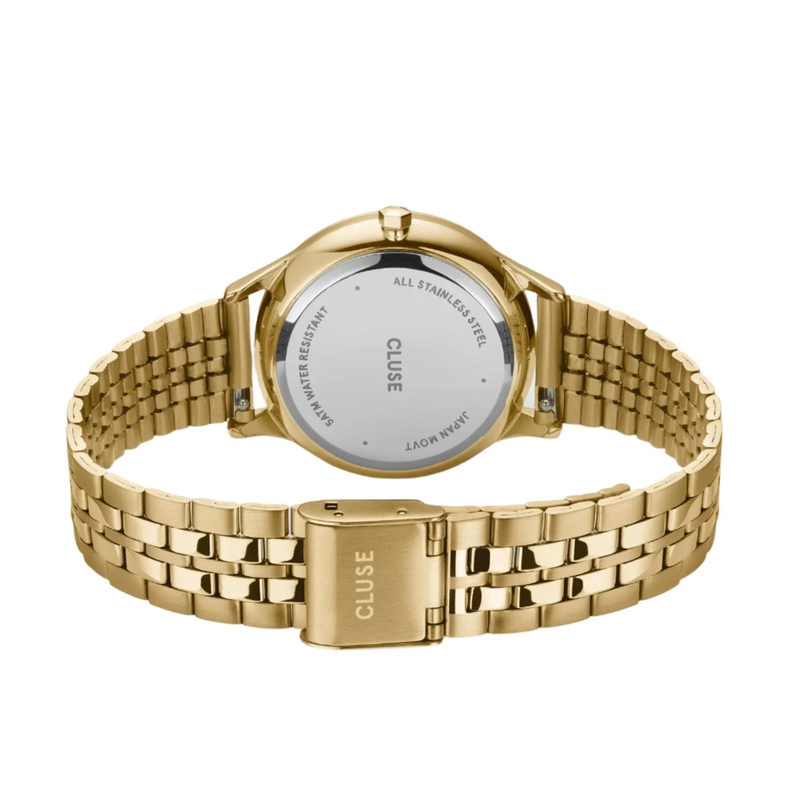 CLUSE Minuit Multifunction Black Gold Link Watch CW10707