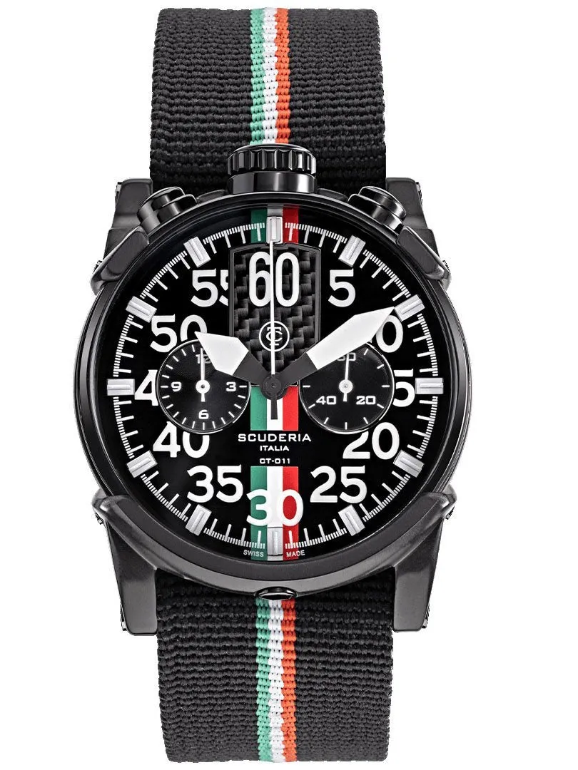 CT Scuderia BULLET HEAD SATURNO Swiss Made Ion Plate Mens Watch CWEG00219