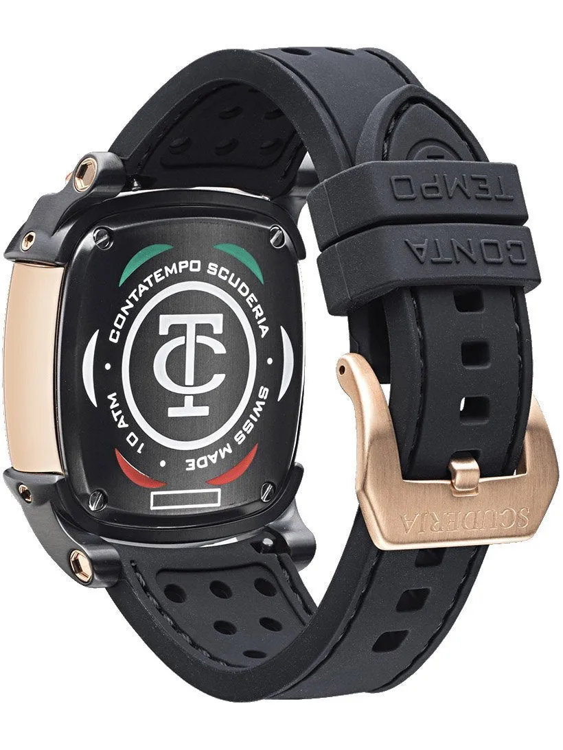 CT Scuderia SCRAMBLER SATURNO Swiss Made Mens Rose Gold Watch CWEF00219