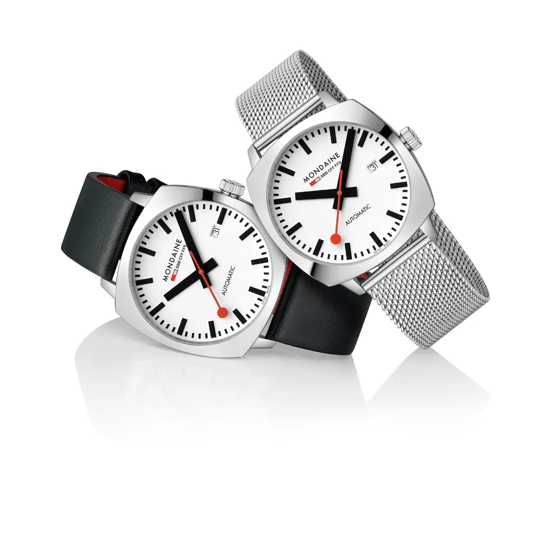Cushion Automatic, Automatic Movement, 39mm, Black Vegan Leather