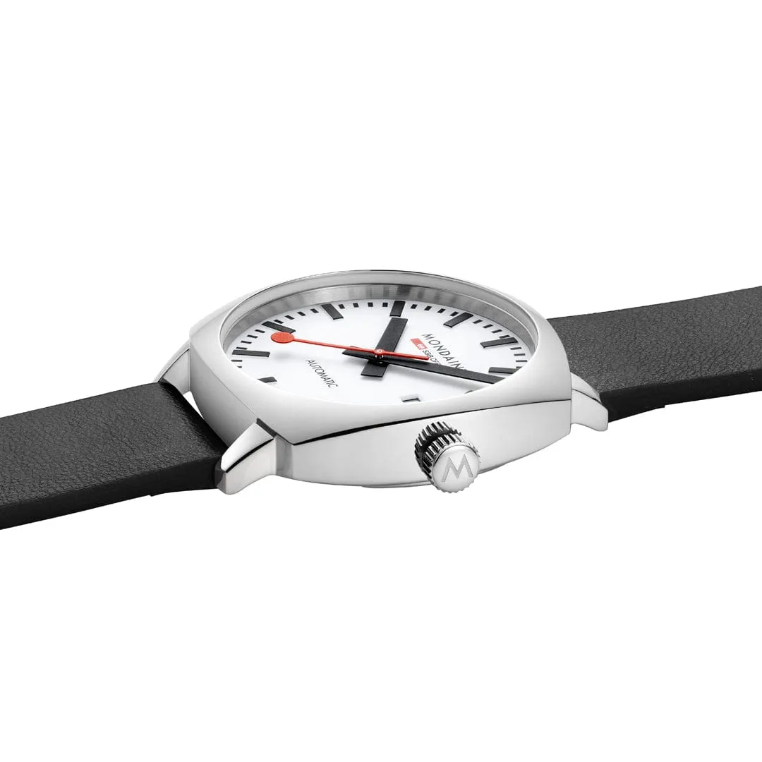 Cushion Automatic, Automatic Movement, 39mm, Black Vegan Leather