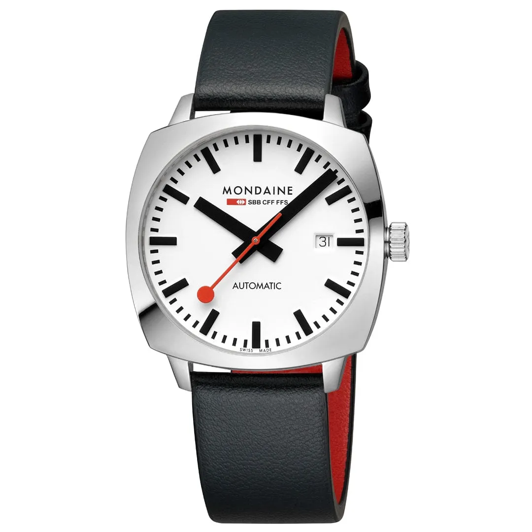 Cushion Automatic, Automatic Movement, 39mm, Black Vegan Leather
