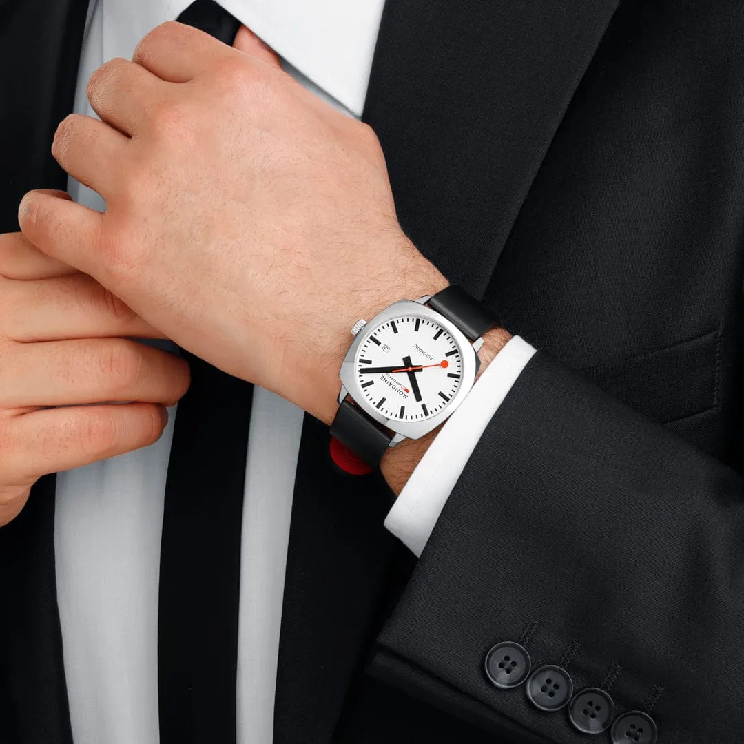 Cushion Automatic, Automatic Movement, 39mm, Black Vegan Leather
