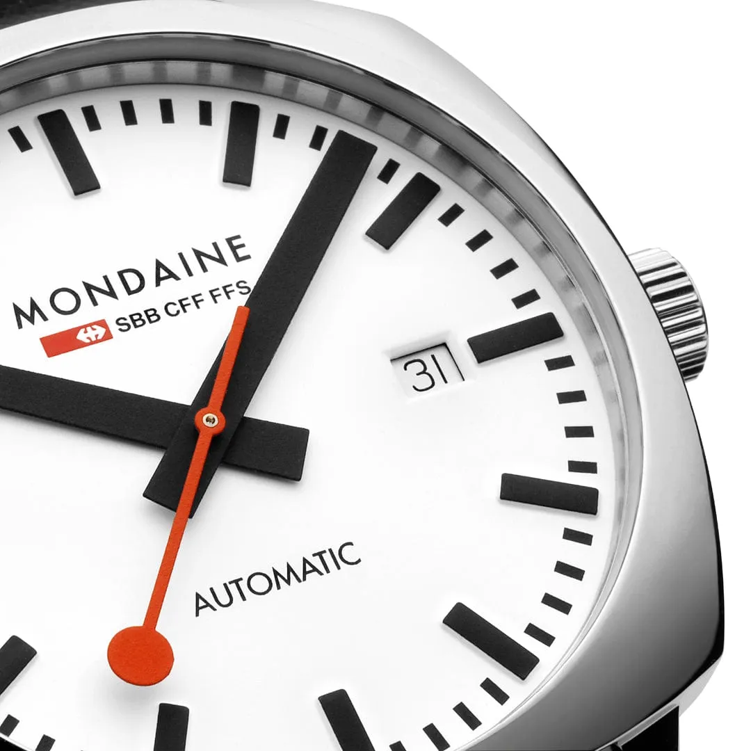 Cushion Automatic, Automatic Movement, 39mm, Black Vegan Leather