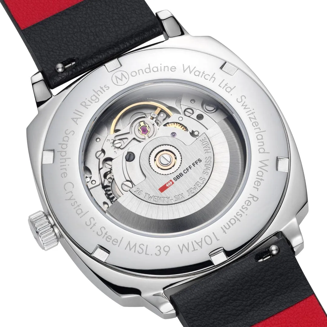 Cushion Automatic, Automatic Movement, 39mm, Black Vegan Leather
