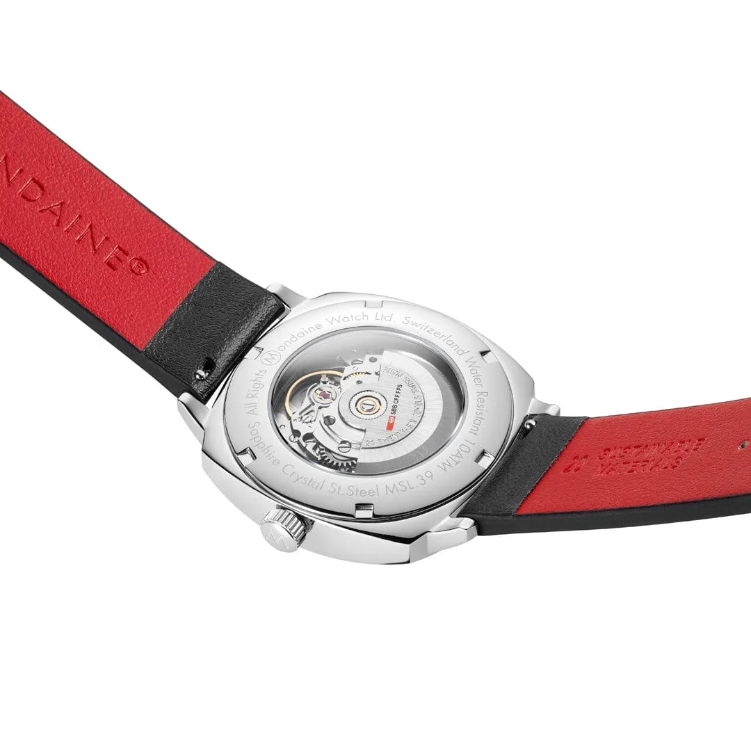 Cushion Automatic, Automatic Movement, 39mm, Black Vegan Leather