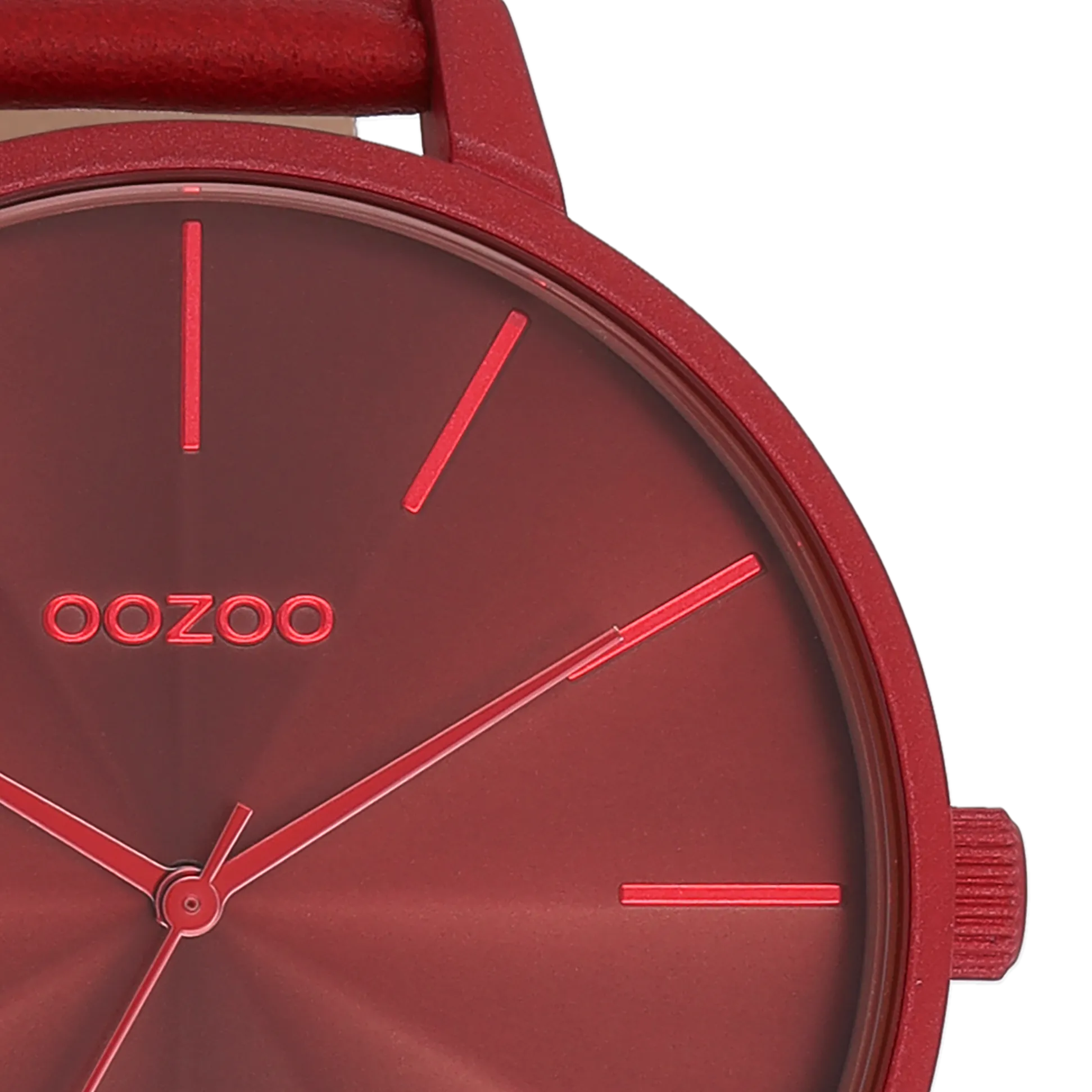 Dahlia red OOZOO watch with leather strap - C11253