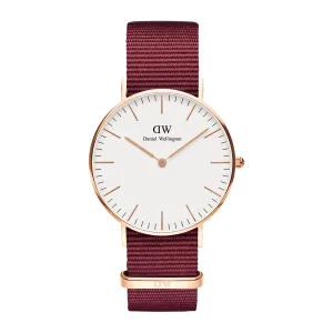 Daniel Wellington Classic 36mm Roselyn White Dial Watch DW00100271