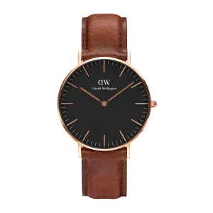 Daniel Wellington Classic 36mm St Mawes Black Dial Watch DW00100136