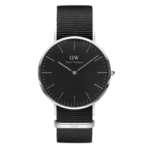 Daniel Wellington - Classic Black Cornwall 40mm argento orologio uomo