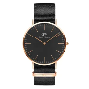 Daniel Wellington - Classic Black Cornwall 40mm oro rosato orologio uomo