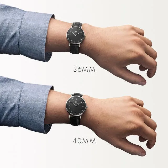 Daniel Wellington - Classic Black Reading 40mm argento orologio uomo