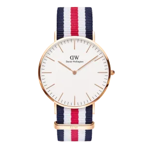 Daniel Wellington Classic Canterbury Rose Gold Eggshell White 40mm Watch