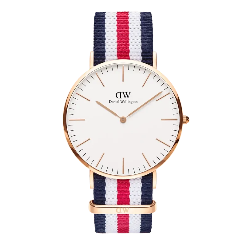 Daniel Wellington Classic Canterbury Rose Gold Eggshell White 40mm Watch