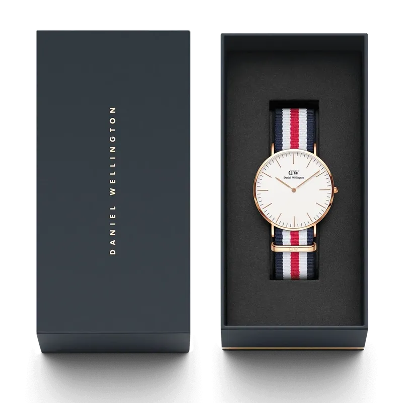 Daniel Wellington Classic Canterbury Rose Gold Eggshell White 40mm Watch