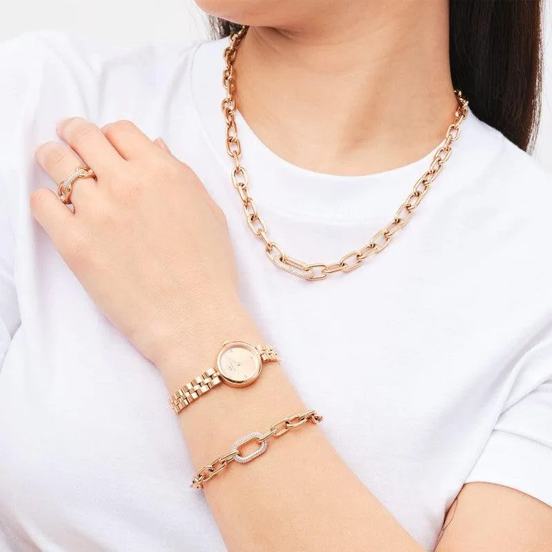 Daniel Wellington Elan Lumine Unitone Rose Gold Watch 22mm