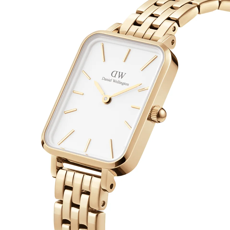Daniel Wellington Evergold 26mm Quadro Watch with 5-Link Bracelet DW00100622