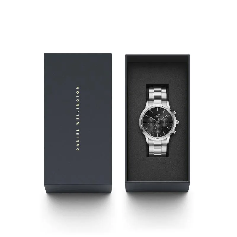 Daniel Wellington Iconic Chronograph Silver Watch 42mm
