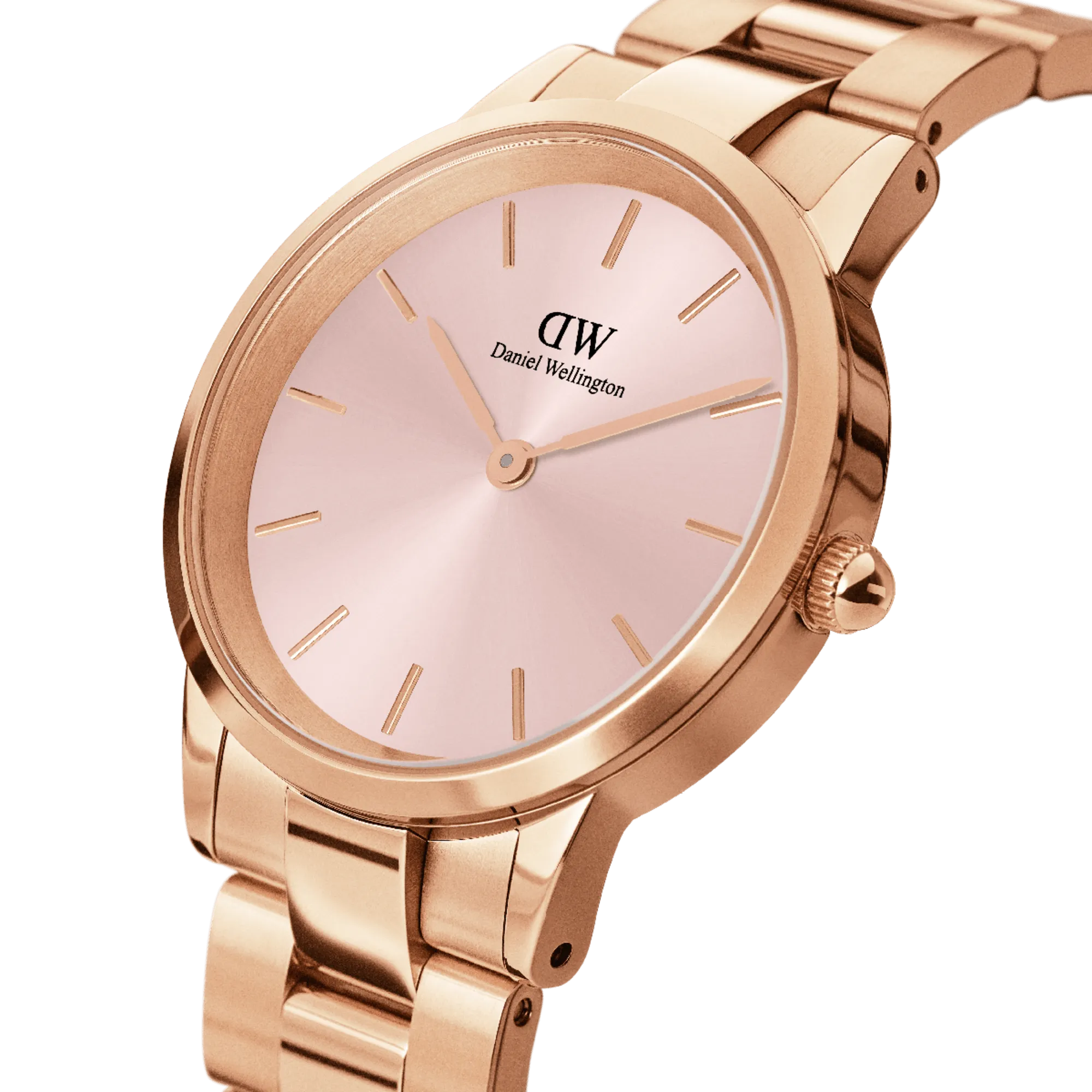 Daniel Wellington Iconic Link 28mm Light Pink Dial Watch DW00100370