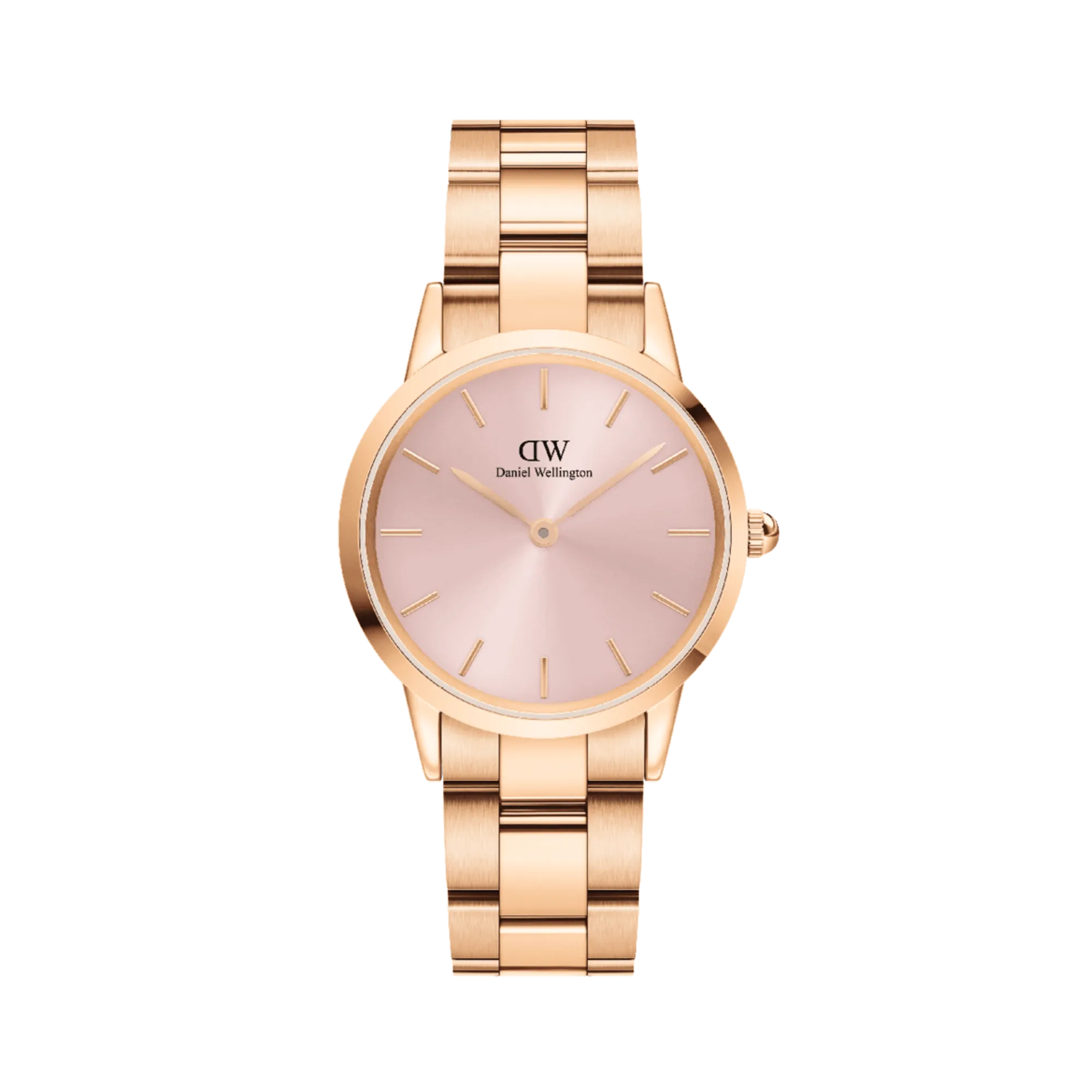 Daniel Wellington Iconic Link 28mm Light Pink Dial Watch DW00100370