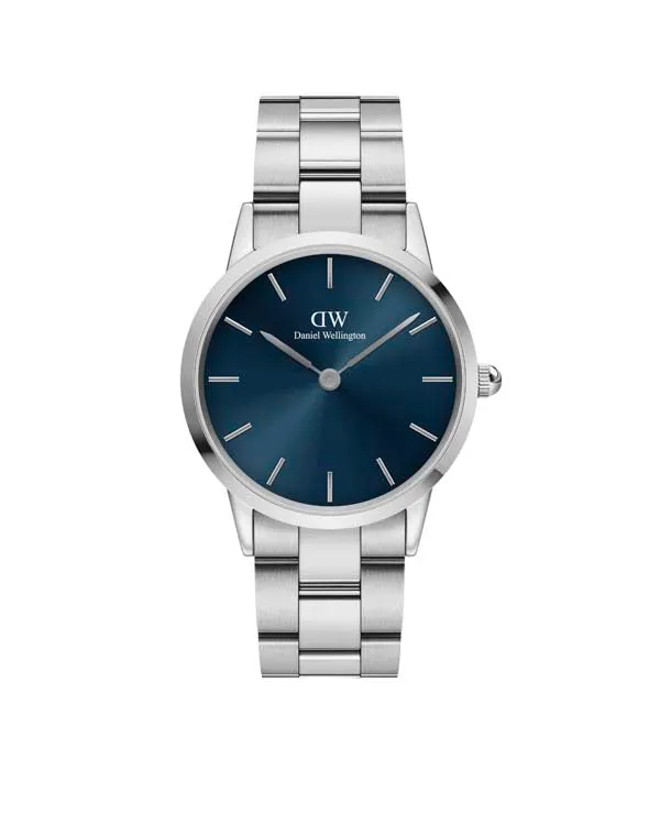 Daniel Wellington Iconic Link Arctic 36 Silver & Blue Watch DW00100458