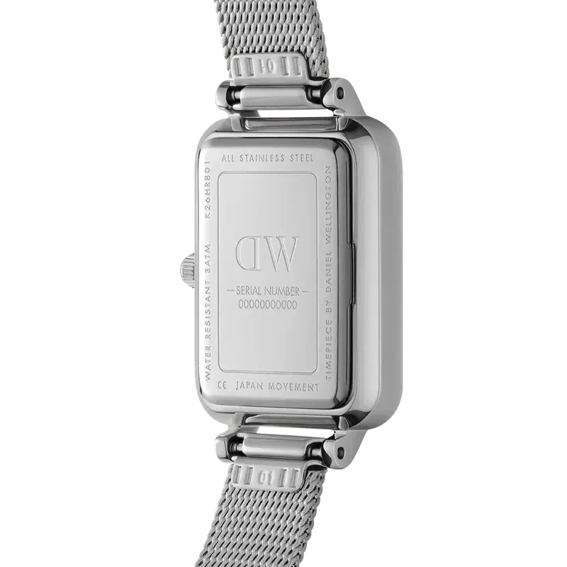 Daniel Wellington Lumine Pressed Sterling Silver Watch 20x26mm