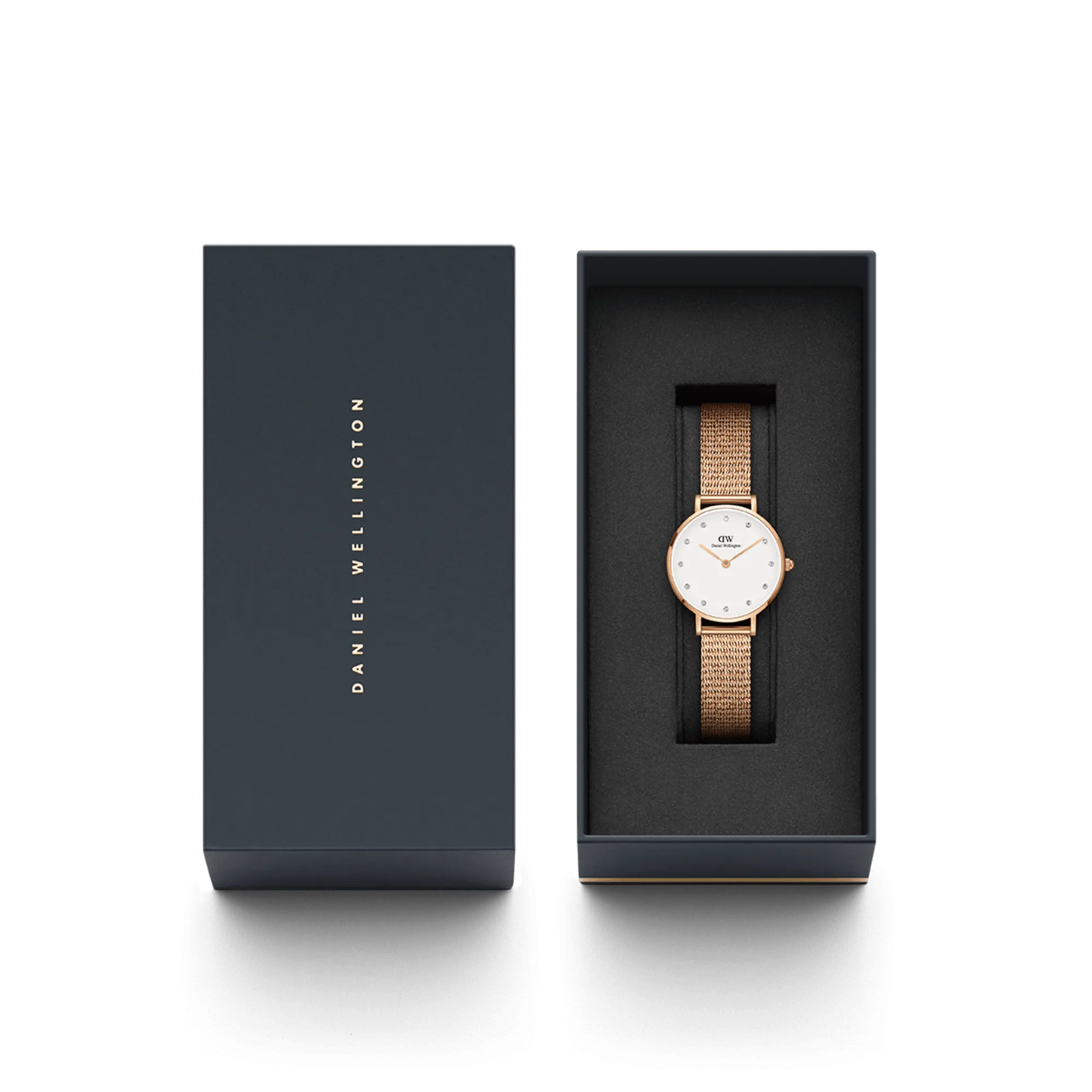 Daniel Wellington Petite 28mm Pressed Melrose Lumine White Dial Watch DW00100528