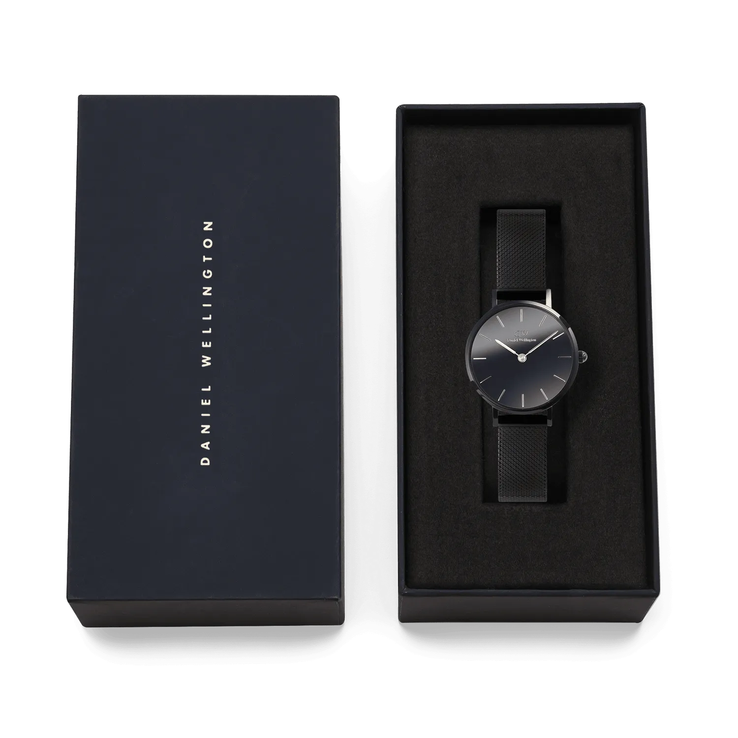 Daniel Wellington Petite Mirror Reflection Black Dial Watch DW00100798