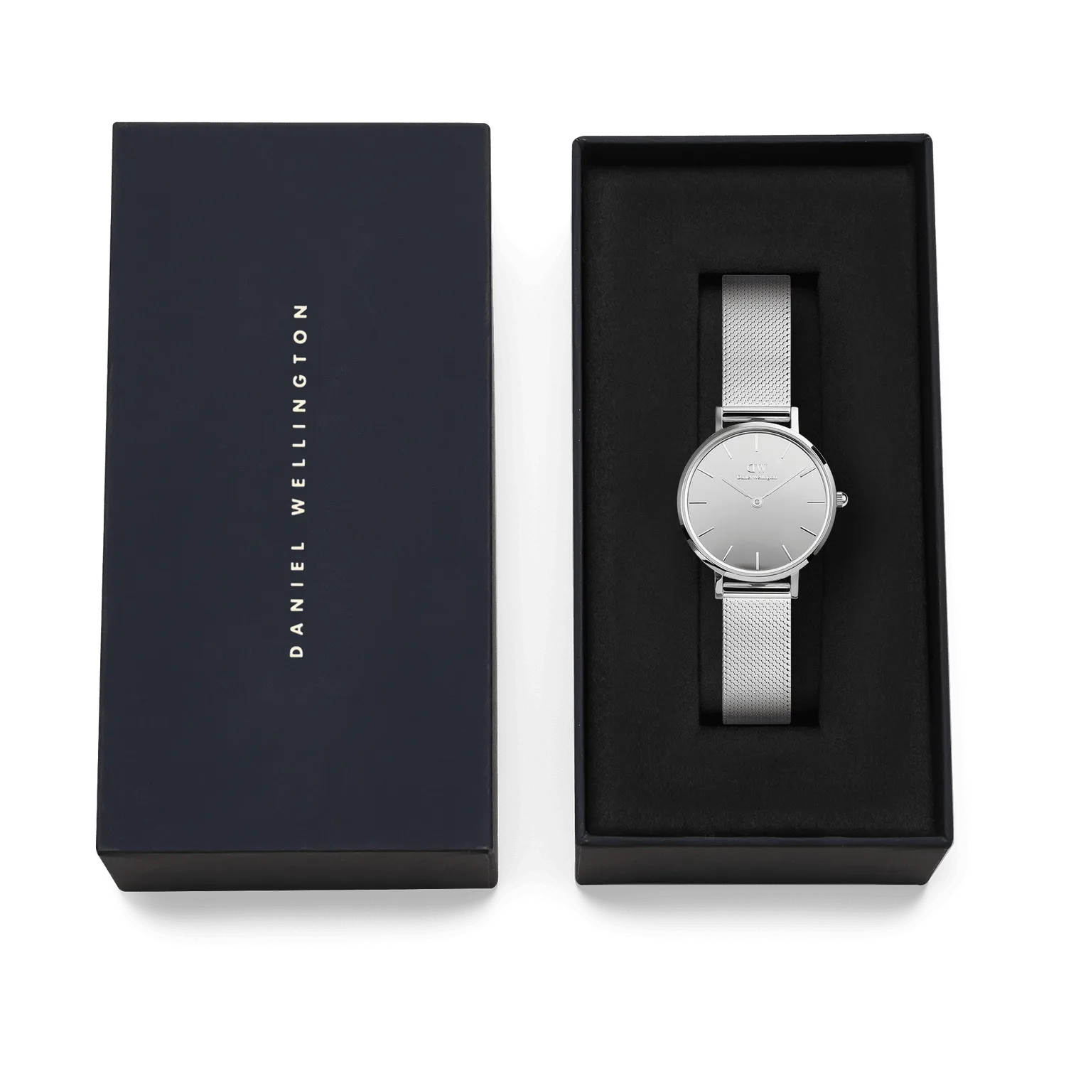 Daniel Wellington Petite Mirror Reflection Silver Dial Watch DW00100796