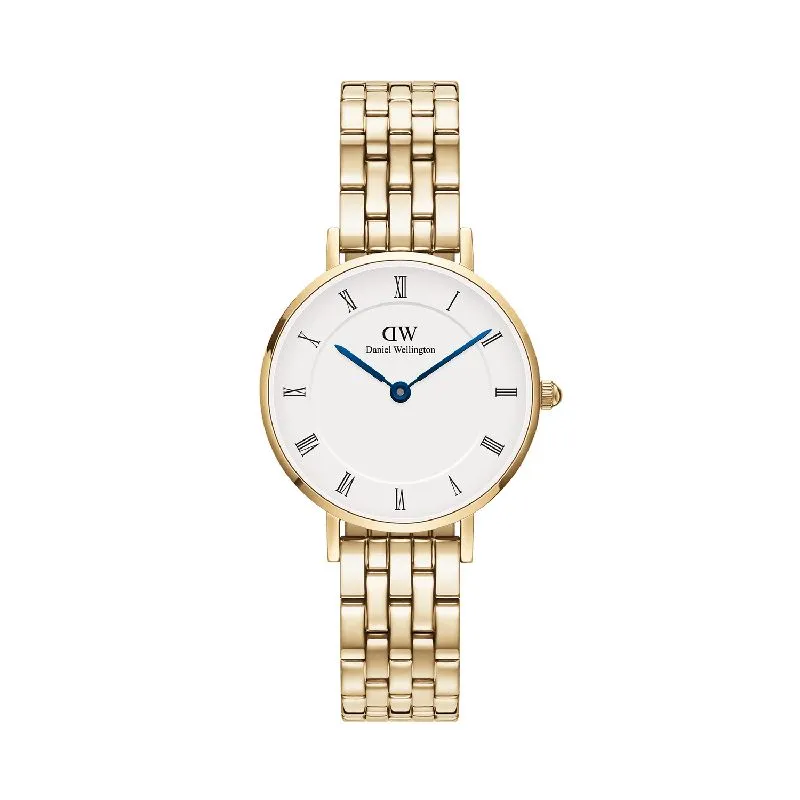 Daniel Wellington Petite Roman Numerals 5-Link Gold 28mm Watch