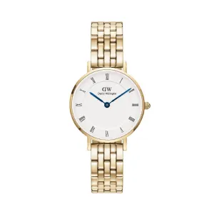 Daniel Wellington Petite Roman Numerals 5-Link Gold 28mm Watch