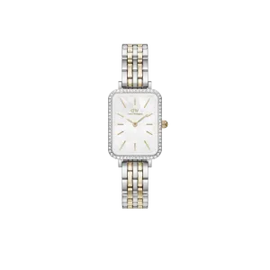 Daniel Wellington Quadro 20X26mm Bezel 5-Link White Dial Watch DW00100671