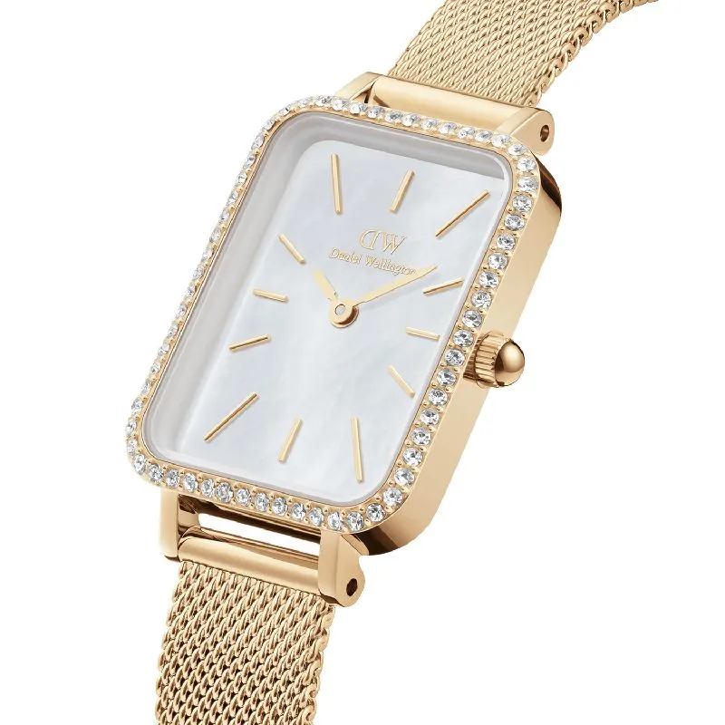 Daniel Wellington Quadro Lumine Bezel Ever Gold MOP 26mm