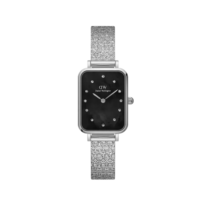 Daniel Wellington Quadro Lumine Pressed Piano Silver Watch 20x26mm