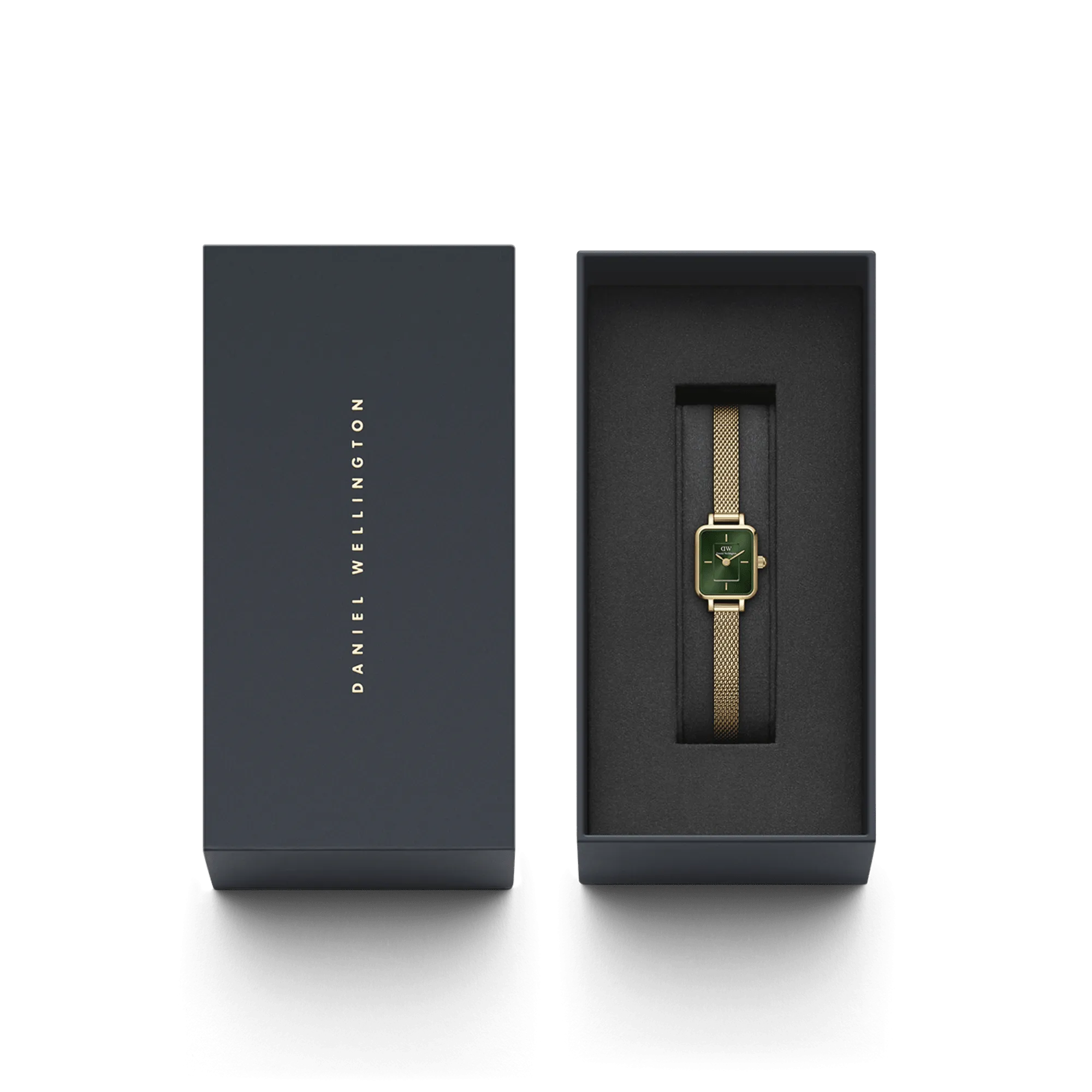 Daniel Wellington Quadro Mini 15x18mm Evergold G Emerald DW00100653