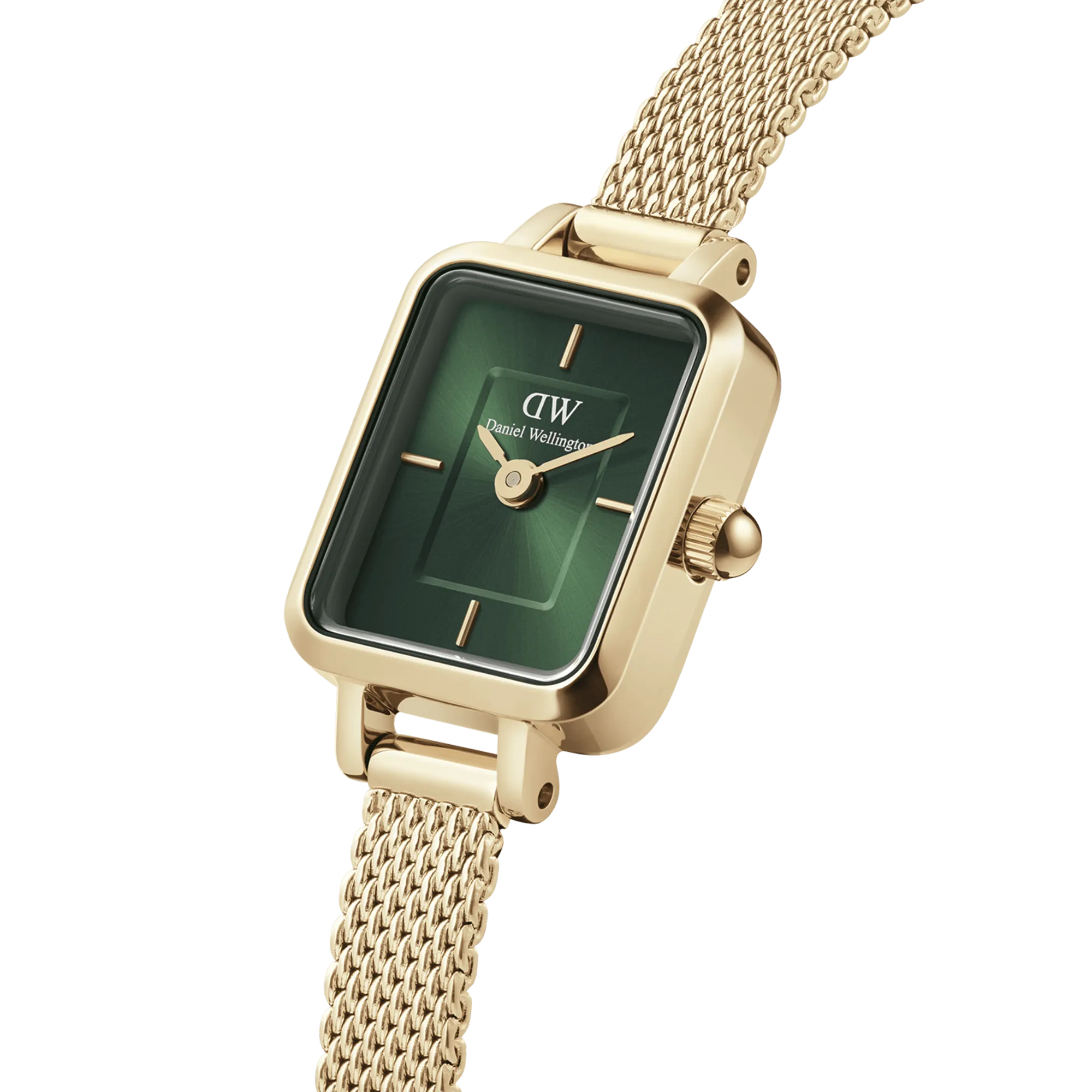 Daniel Wellington Quadro Mini 15x18mm Evergold G Emerald DW00100653
