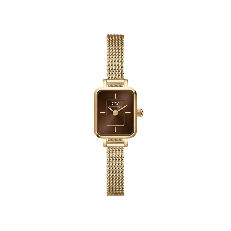 Daniel Wellington Quadro Mini Evergold Amber Rose Gold Watch 15.4x18.2mm