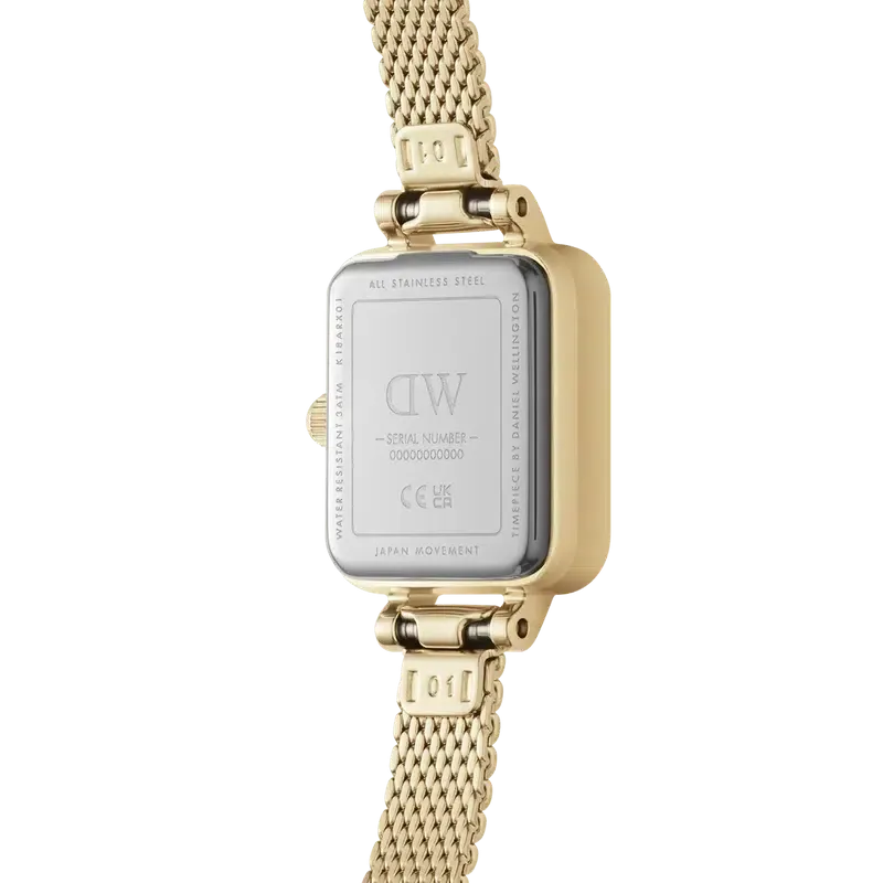 Daniel Wellington Quadro Mini Evergold Amber Rose Gold Watch 15.4x18.2mm