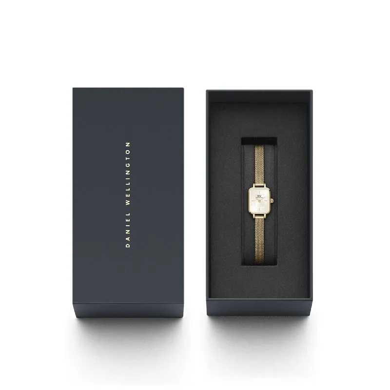 Daniel Wellington Quadro Mini Evergold Champagne Watch 15.4x18.2mm