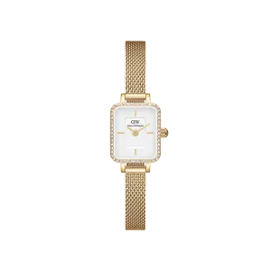Daniel Wellington Quadro Mini Lumine Bezel Gold Watch DW00100730