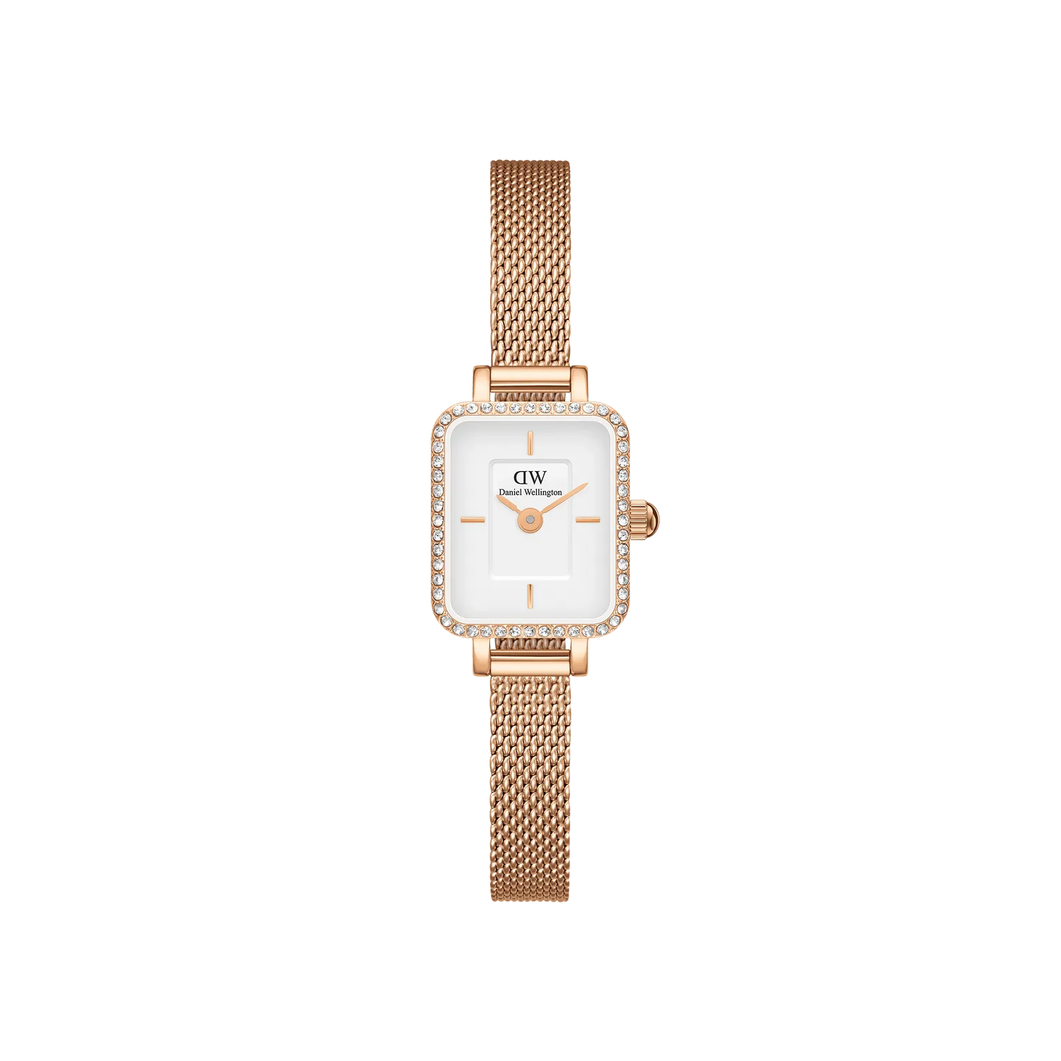 Daniel Wellington Quadro Mini Lumine Bezel Rose Gold Watch DW00100731