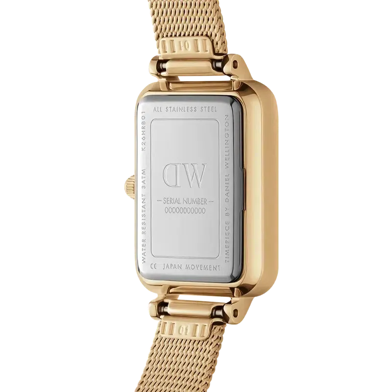 Daniel Wellington Quadro Pressed Evergold Gold Watch 20x26mm