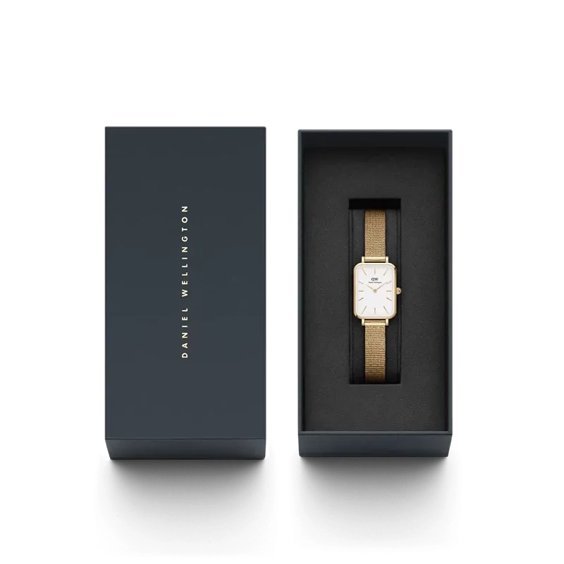 Daniel Wellington Quadro Pressed Evergold Gold Watch 20x26mm