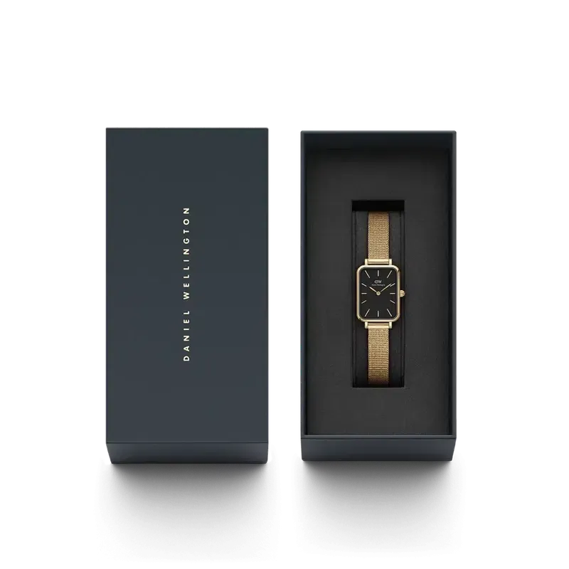 Daniel Wellington Quadro Pressed Evergold Gold Watch 20x26mm