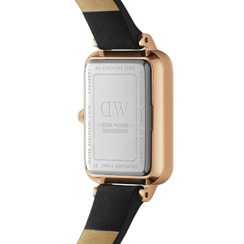 Daniel Wellington Quadro Pressed Sheffield Leather Rose Gold 20x26mm