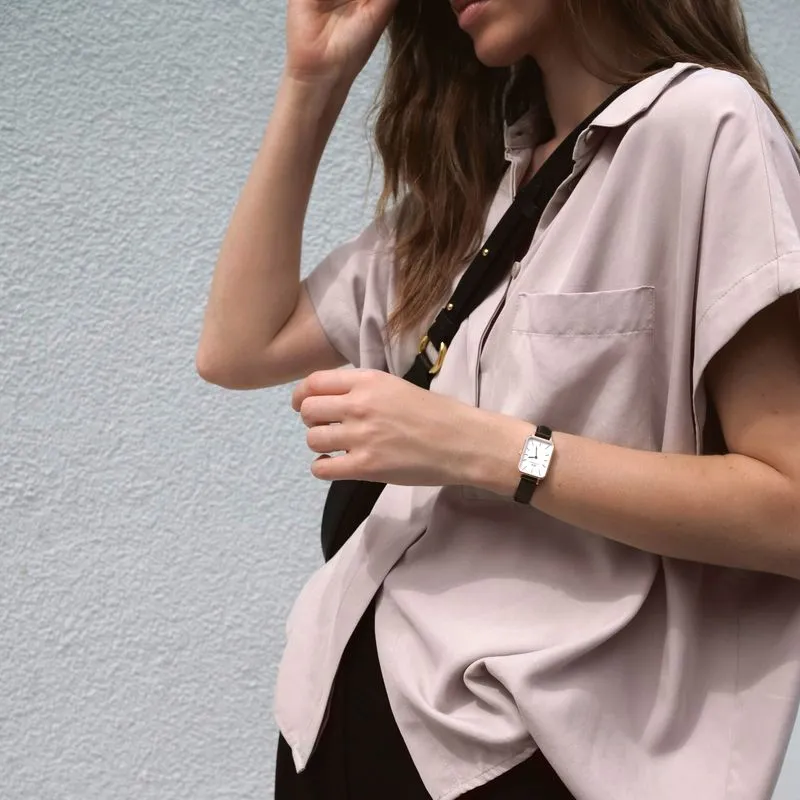 Daniel Wellington Quadro Pressed Sheffield Leather Rose Gold 20x26mm